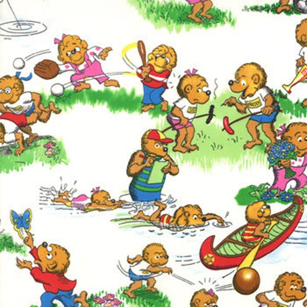 Berenstain Bears Cotton fabric 2012 HTF Berenstain Bears enterprises Cotton fabric last 26 inches