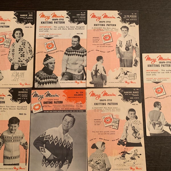 Mary Maxim Vintage Patterns Etsy