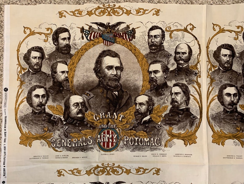 Civil War Fabric 4 Picture of History Panel Fabric Windham Etsy