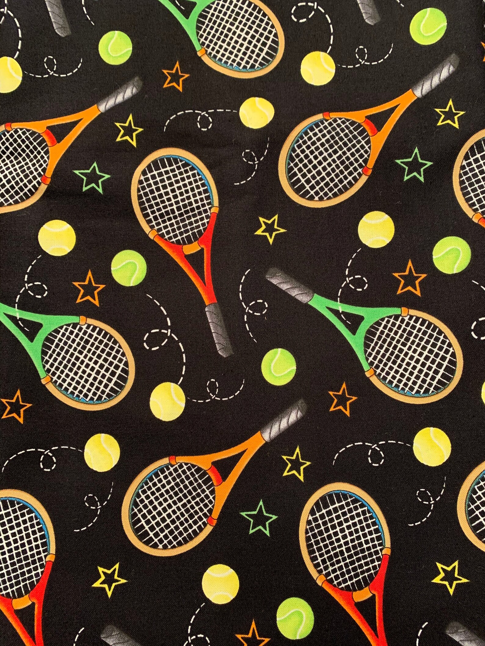Tennis cotton fabric tennis racket fabric tennis balls and Etsy