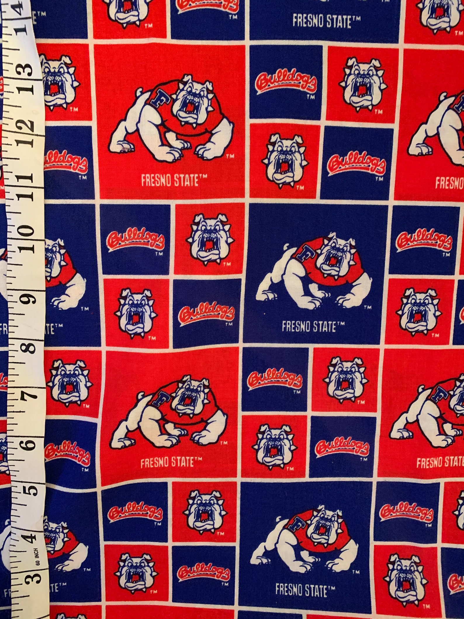 Fresno State Bulldogs Football Fabric Fresno State Fabric Etsy