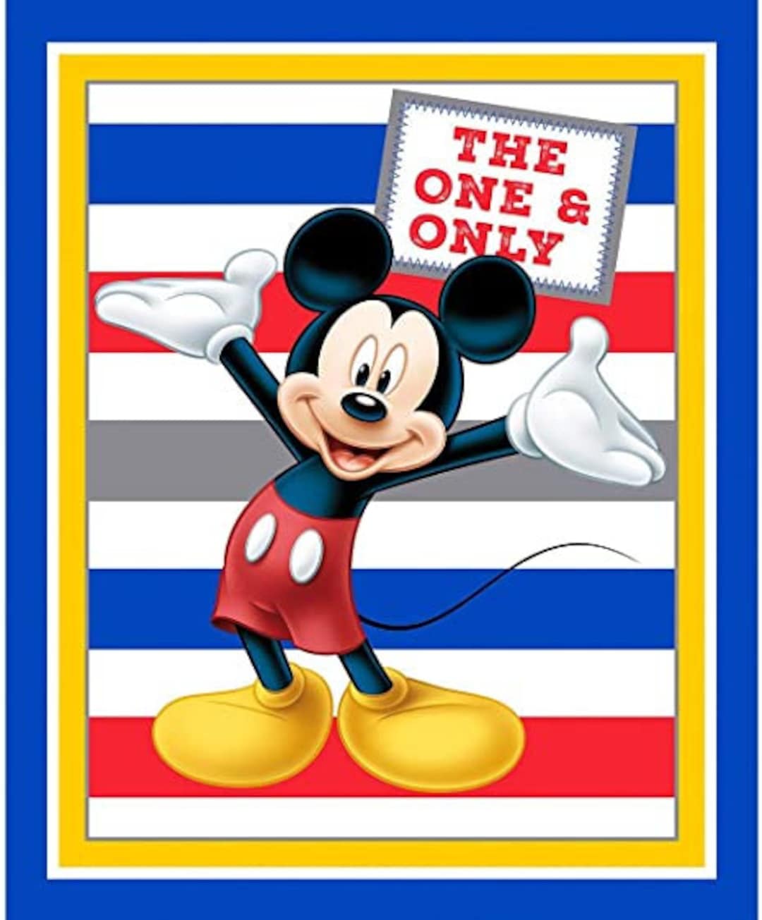 Mickey Mouse Fabric, the One and Only Mickey Disney Panel Cotton Fabric