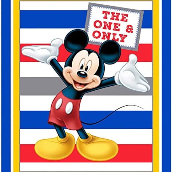Mickey Mouse stof, de enige echte Mickey Disney Panel Cotton Fabric, Mickey Mouse gelicentieerde paneel stof, schattige mickey