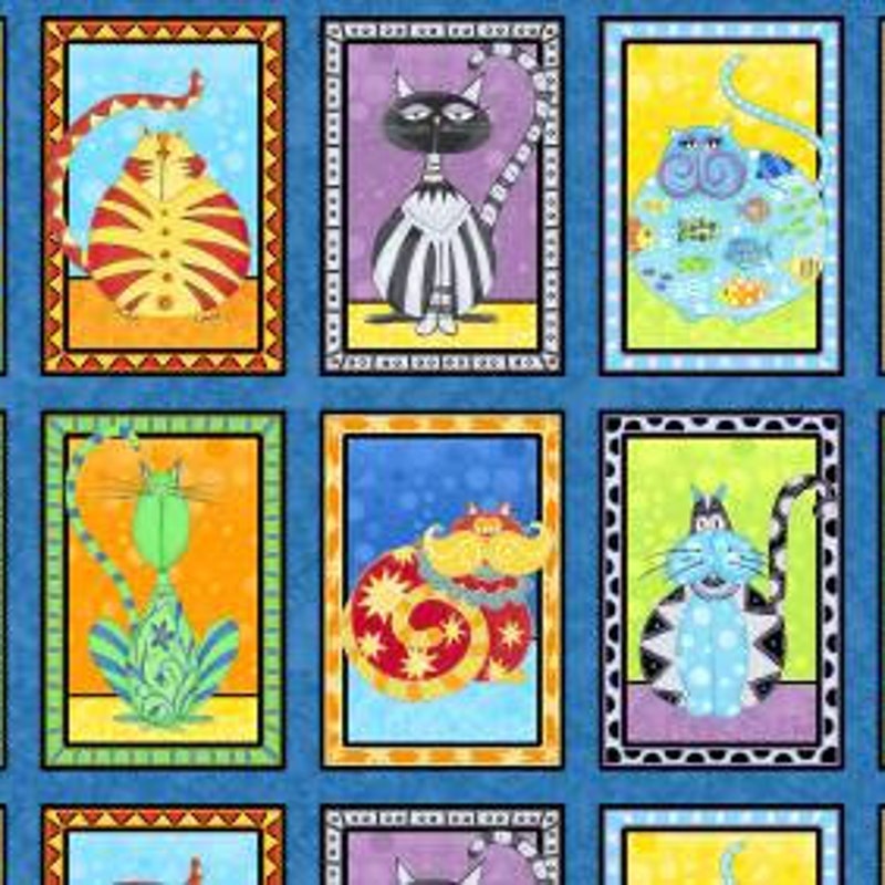 Cat Quilt Panel - Etsy