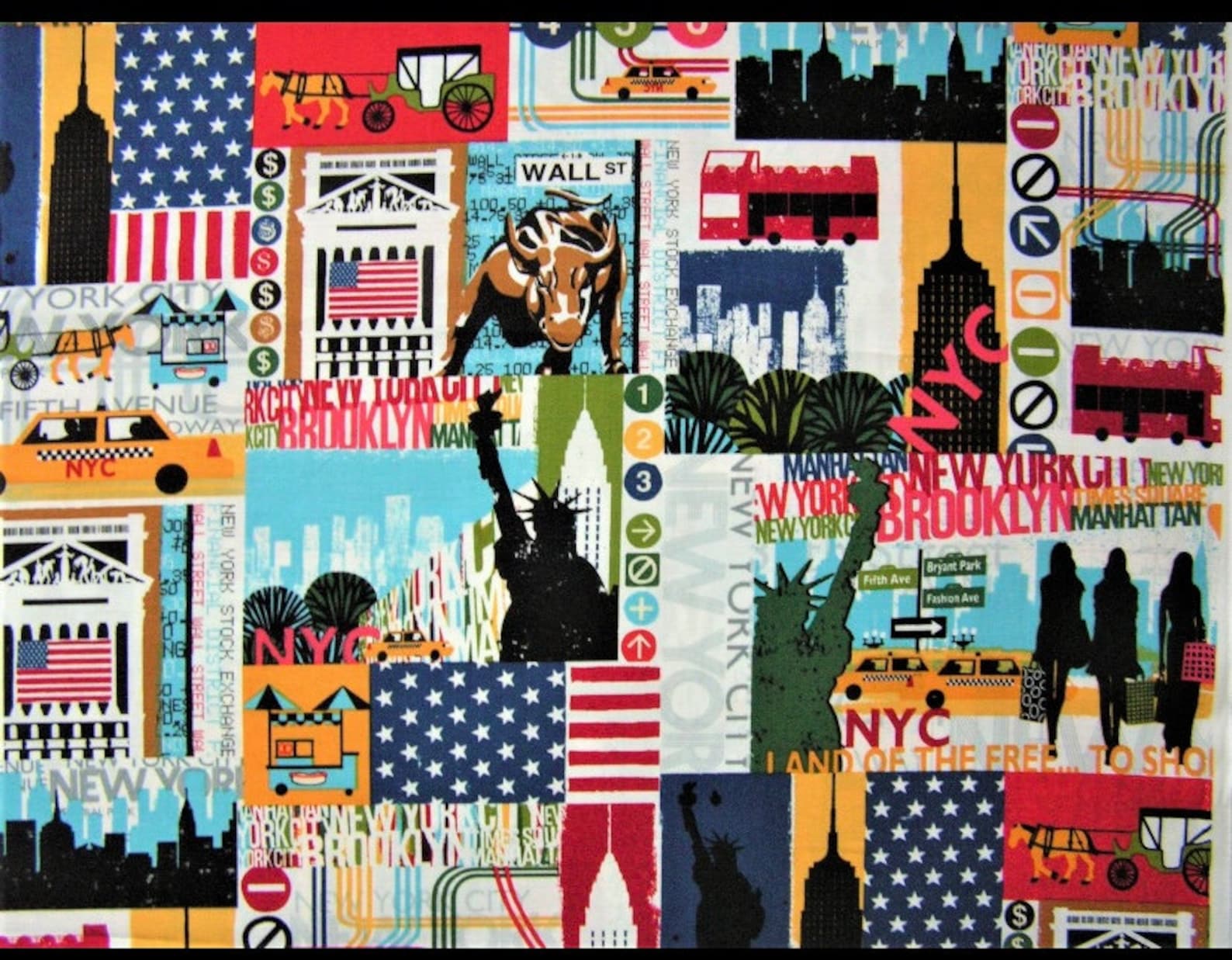 New York City fabric Robert Kaufman fabrics nyc life cotton Etsy