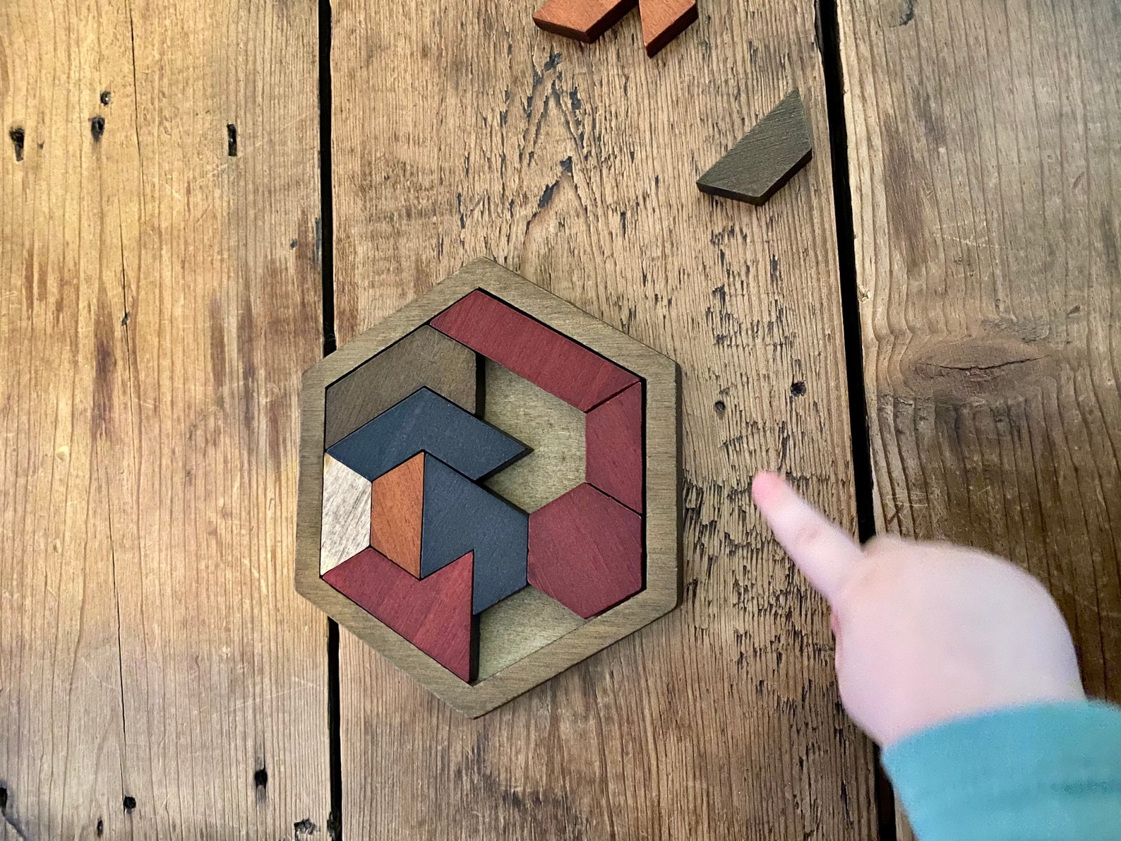 Juguetes de rompecabezas geométricos de madera / Rompecabezas Etsy