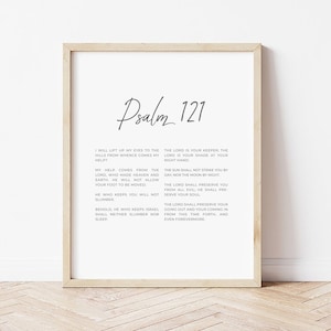 Psalm 121 Print: Modern Bible Verse Wall Art (Digital Download)
