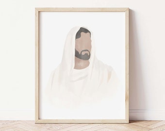Jesus Portrait Wall Art: Christian Home Decor (Digital Download)