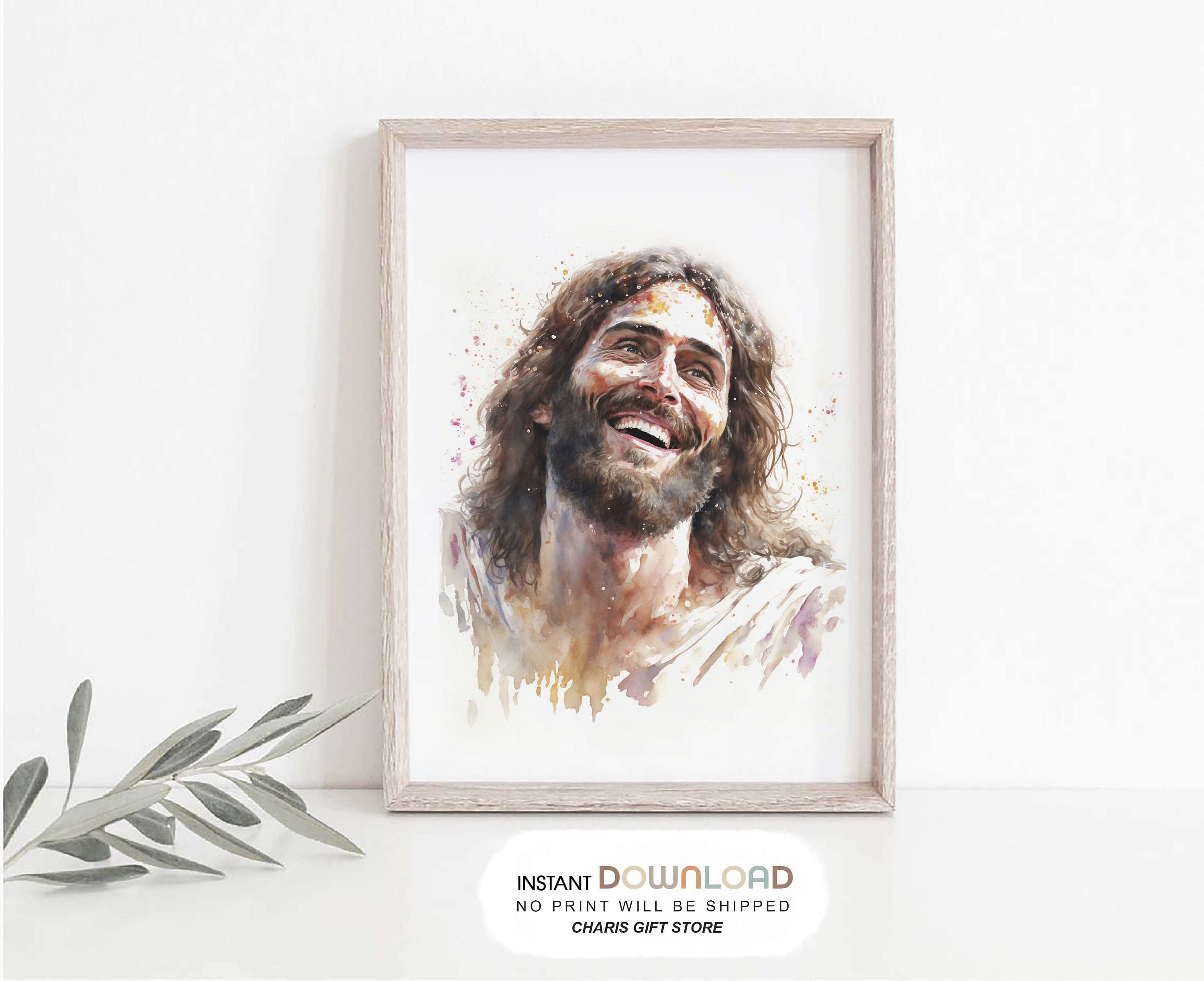 Laughing Christ Christ's Smile Jesus Portrait Jesus - Etsy