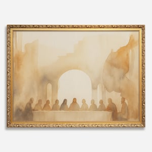 The Last Supper Watercolor Print: Christian Home Decor (Digital Download)