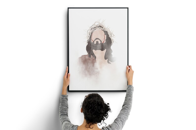 Jesus Crown of Thorns Watercolor Art Print: Christian Easter Decor ...