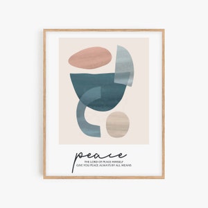 Peace Poster: Boho Christian Wall Art (Digital Print)