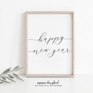 Happy New Year Printable Wall Art (Digital Download)