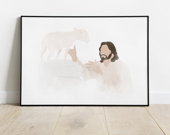 Jesus Portrait Wall Art: Christian Gift (Digital Download)