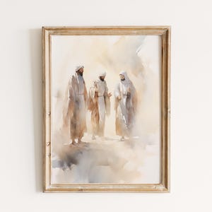&quot;Wir drei Könige &quot;&quot;Wir drei Könige&quot;&quot; Aquarellbild: Christliche Weihnachts-Wandkunst (Digitaler Download)&quot;