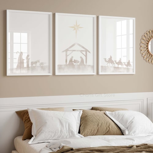 Winter Prints Set of 3 Christmas Wall Art Digital Download Etsy