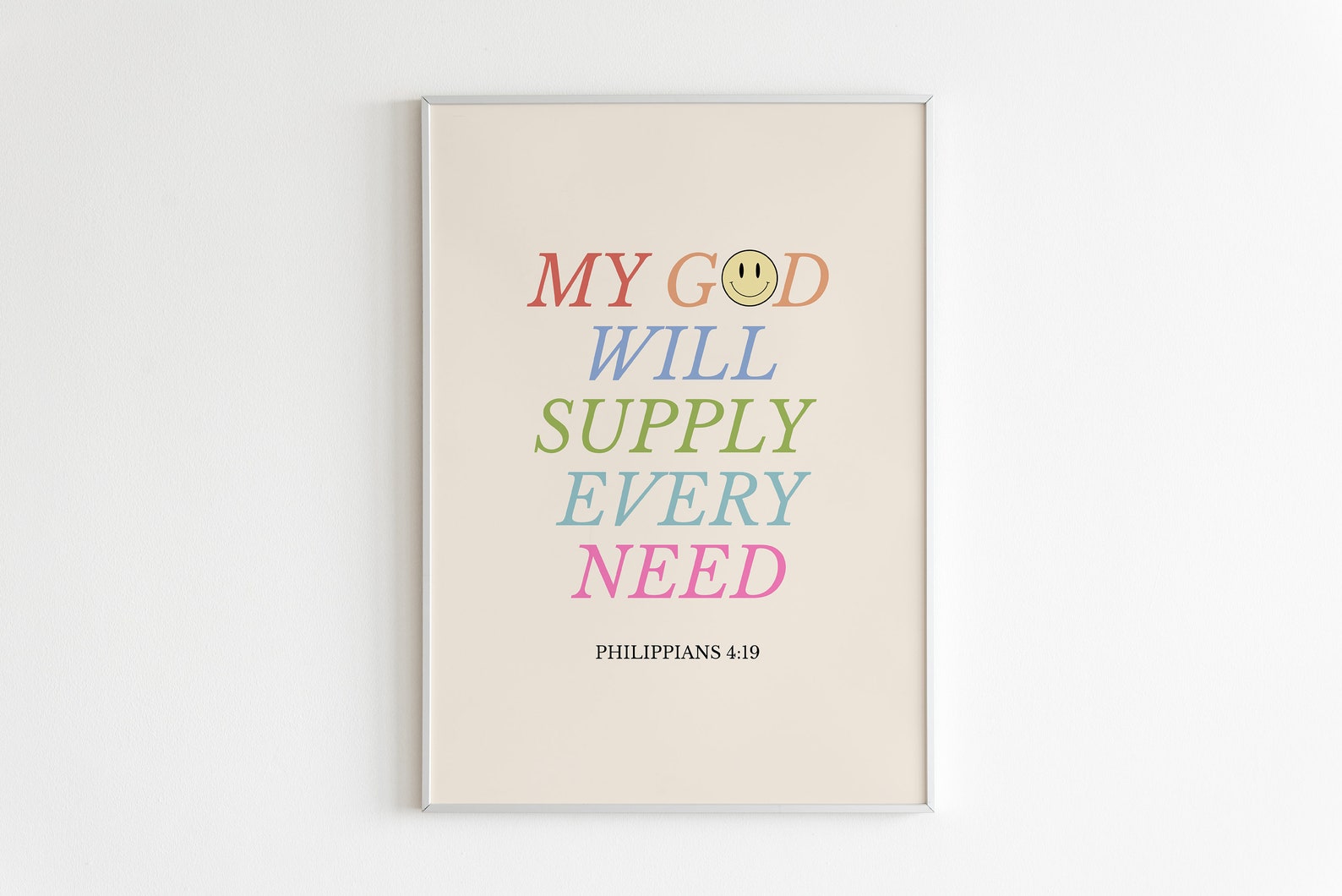 My God Will Supply Every Need, Philippians 4:19, Minimal Christian Art ...