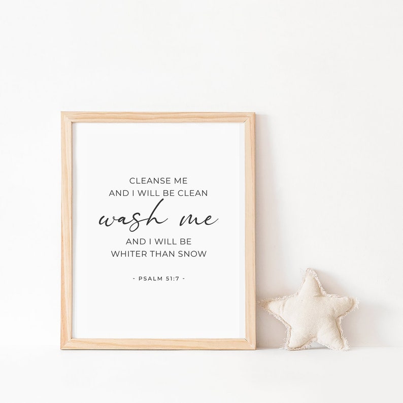 Laundry Print Bible Verse Print Laundry Room Decor | Etsy