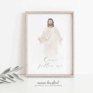 Christ&#39;s Embrace Watercolor Portrait: LDS Home Decor (Digital Download)