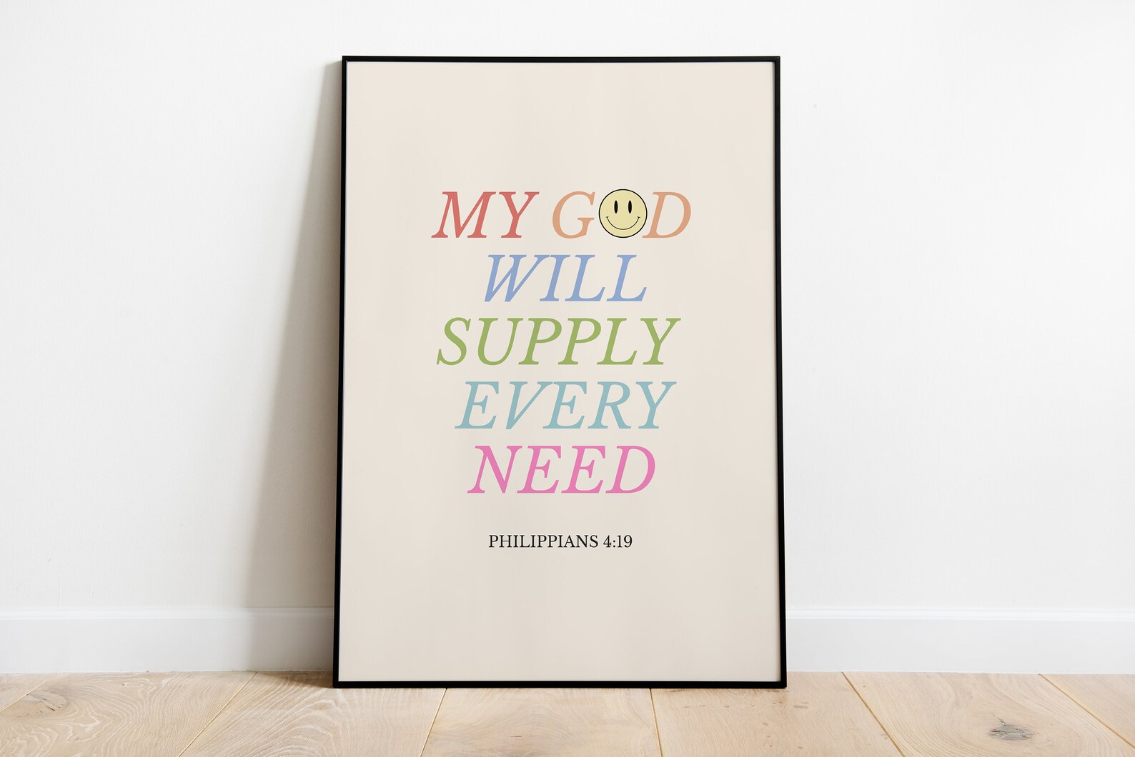 My God Will Supply Every Need, Philippians 4:19, Minimal Christian Art ...