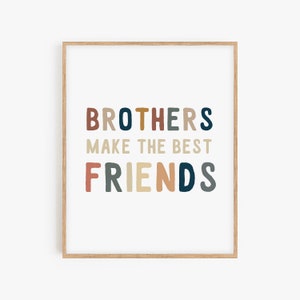 Brothers Make the best Friends, Personalized gift, wall decor, wall art, kid's room decor