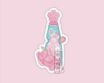 Vinylsticker Sakura-frisdrank - glanzend, holografisch stereffect
