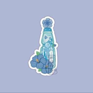 Hibiscus Soda Vinyl Sticker - glänzender holografischer Stern