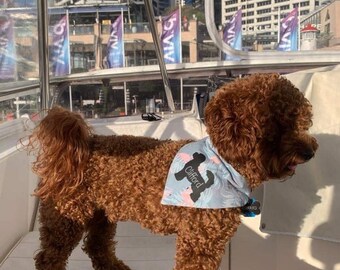 Bandana pour chien personnalisé, bandana pour chat personnalisé, foulard pour animaux de compagnie, collier à enfiler, flamant rose