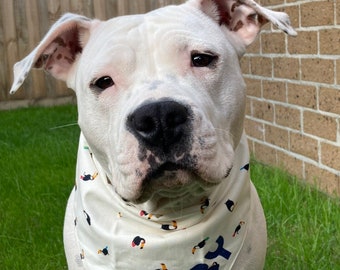 Personalised dog bandana, personalised cat bandana, pet scarf, tie up bandana, animal print bandana