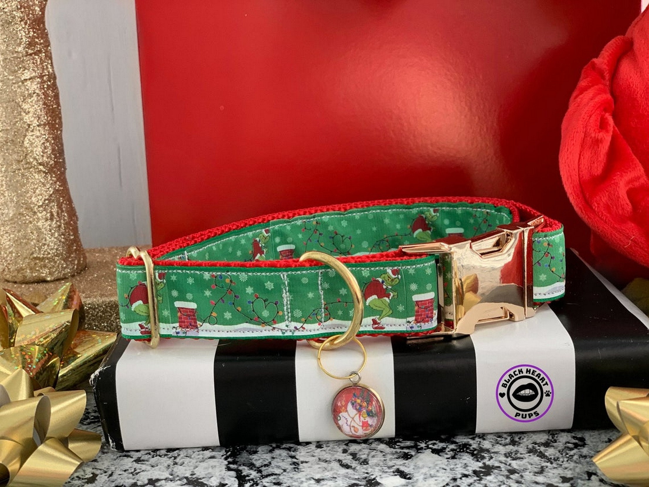 Gold Metal Magnificent Grinch Dog Collar Handmade High Fashion Etsy