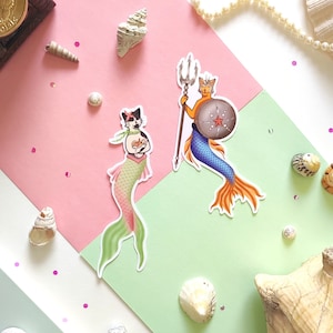 Duo Stickers Chats sirènes - Meowmaid