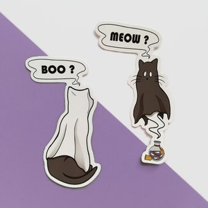 Stickers Chat et fantôme halloween