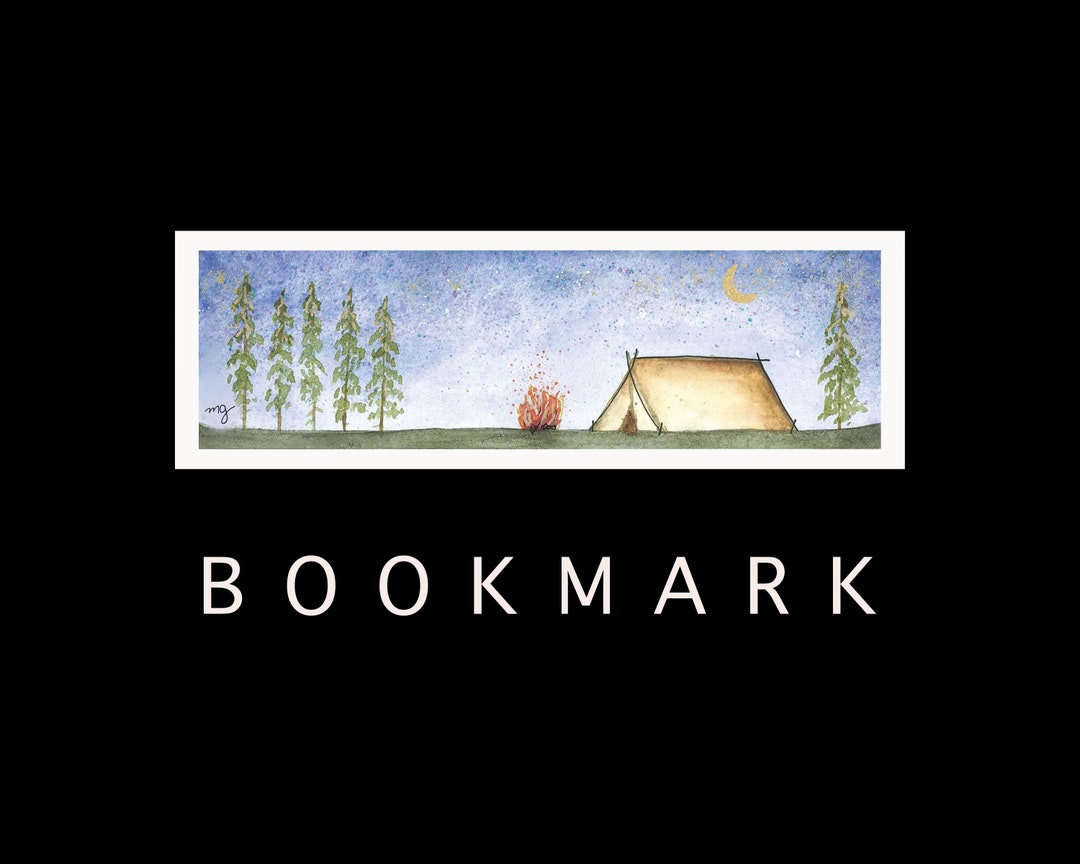 Camping Bookmark, Wanderlust Bookmark, Outdoor Exploration Bookmark ...