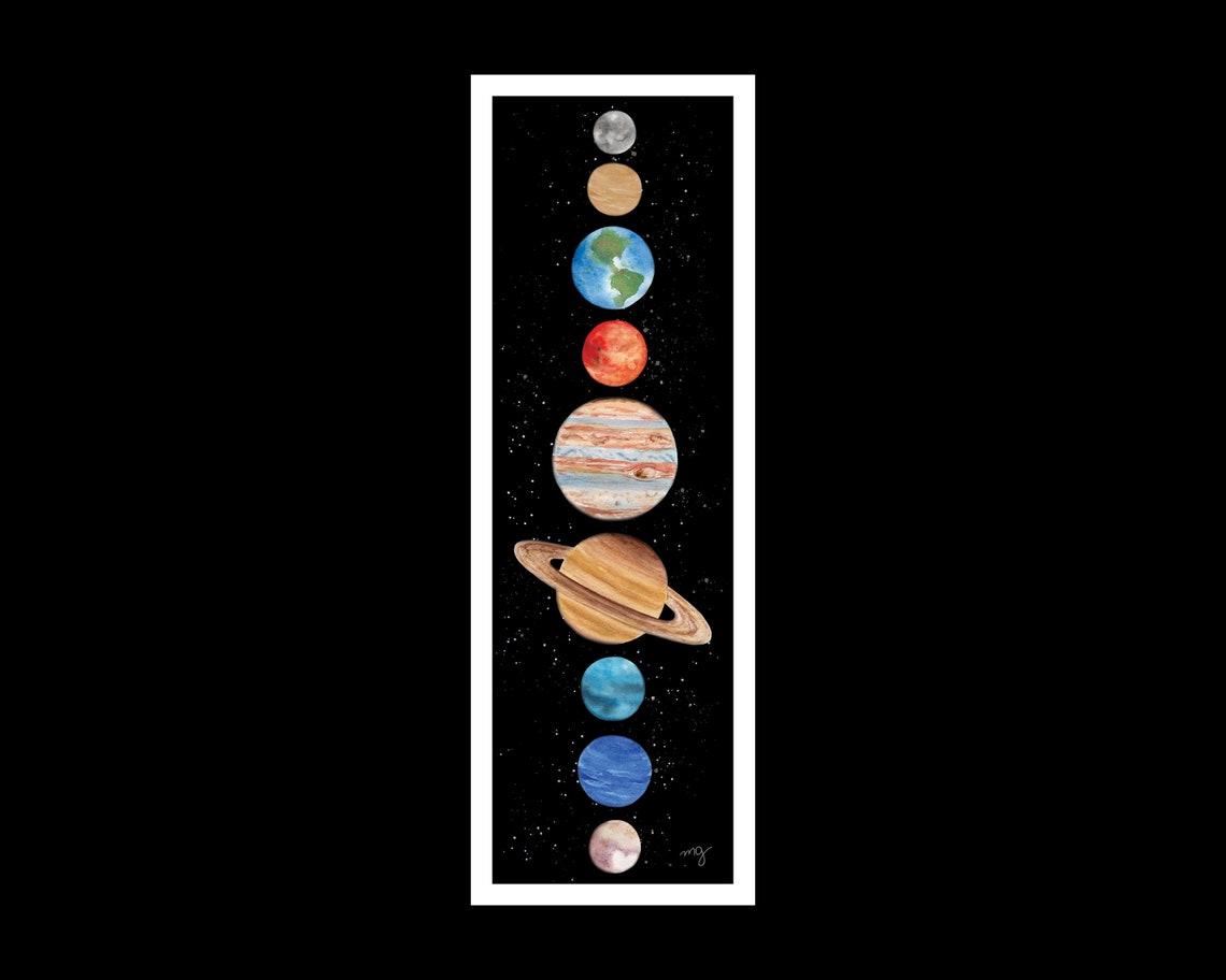 planets-bookmark-astrology-art-print-planets-artwork-etsy