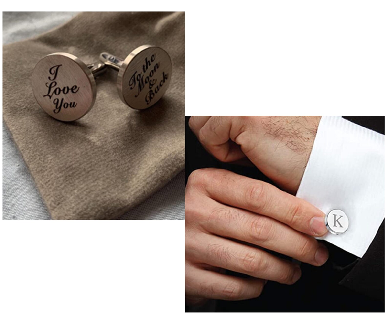 Custom Cufflinks Men Cuff Links CuffLinks for Him Engraved Etsy