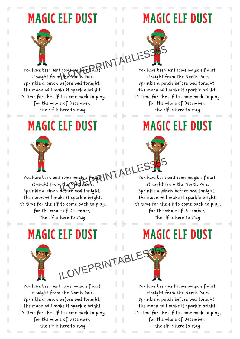 Magic Elf Dust Printable