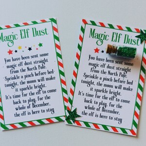 Printable Magic Elf Dust Backing Cards. Backing Cards for - Etsy