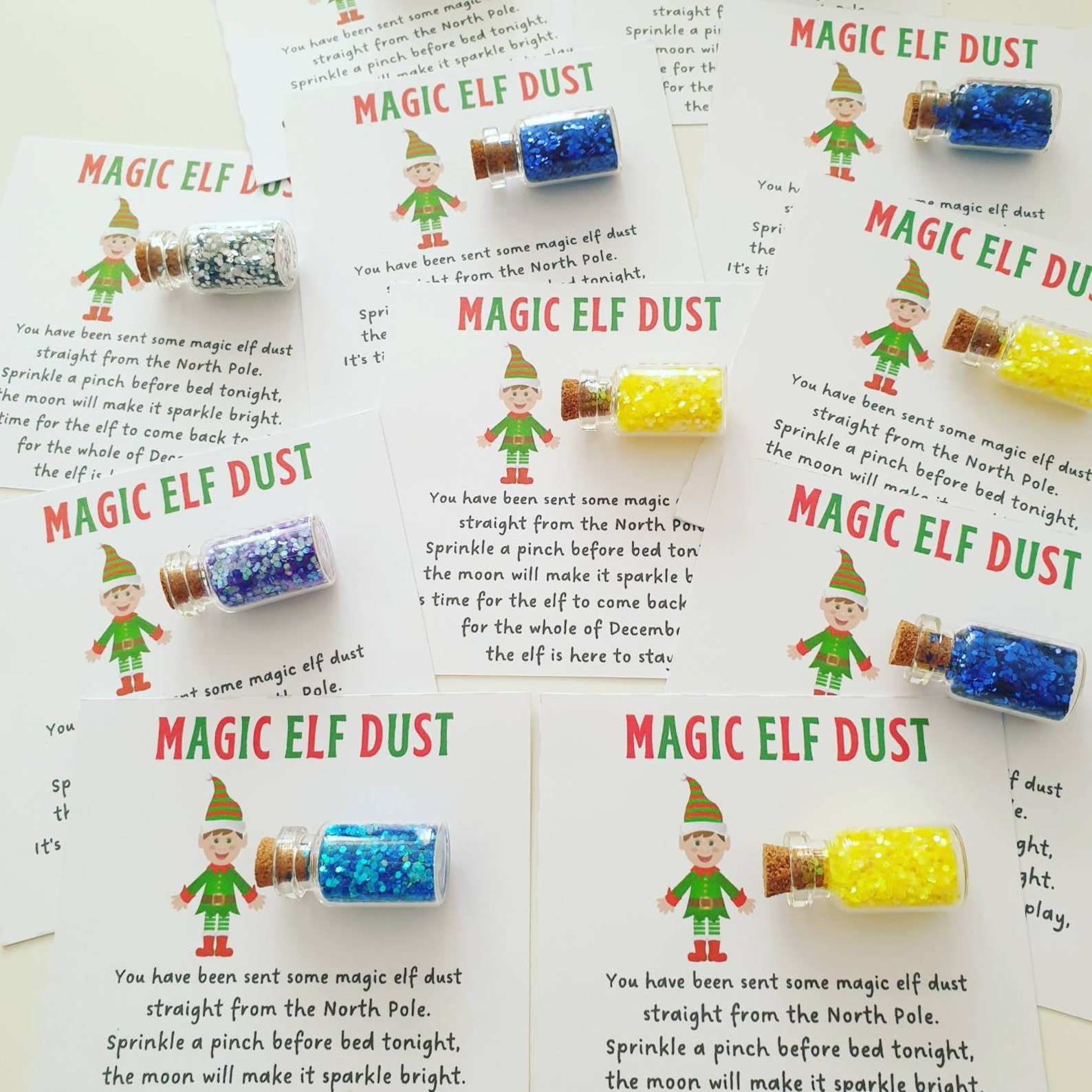 Printable Magic Elf Dust Poem Cards, Poem Cards for Elf Dust, Make Your