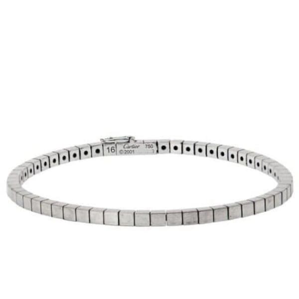 Cartier Lanieres 18k White Gold Bracelet Size 16