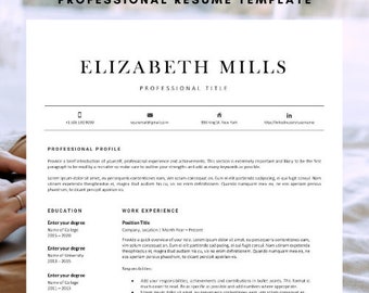 Resume MS Word Template Modern & Simple 2 page