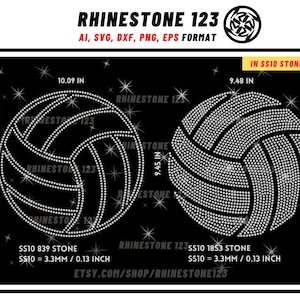 Volleyball Rhinestone Template for Cricut rhinestone template material rhinestone 10ss Instant Download File svg eps png dxf ai cdr