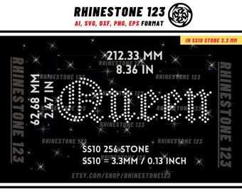 OLD LONDON QUEEN Rhinestone Template for Cricut rhinestone template material rhinestone 10ss Instant Download File ai svg png cdr dxf eps