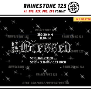OLD LONDON Blessed Strass Vorlage digitaler Download, svg, eps, png, dxf Strass Vorlage für Cricut