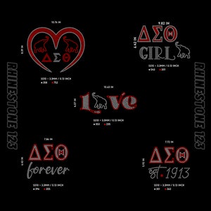 10 IN 1 Design BUNDLE Delta Sigma Theta Aeo 1913 Rhinestone Template ...