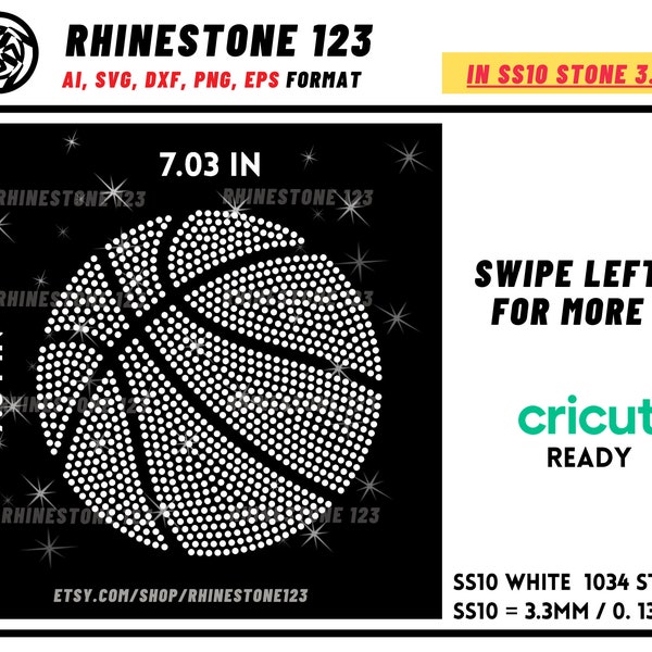 BASKET BALL football Rhinestone Template for Cricut rhinestone template material rhinestone SS10 Instant Download File svg eps png dxf ai