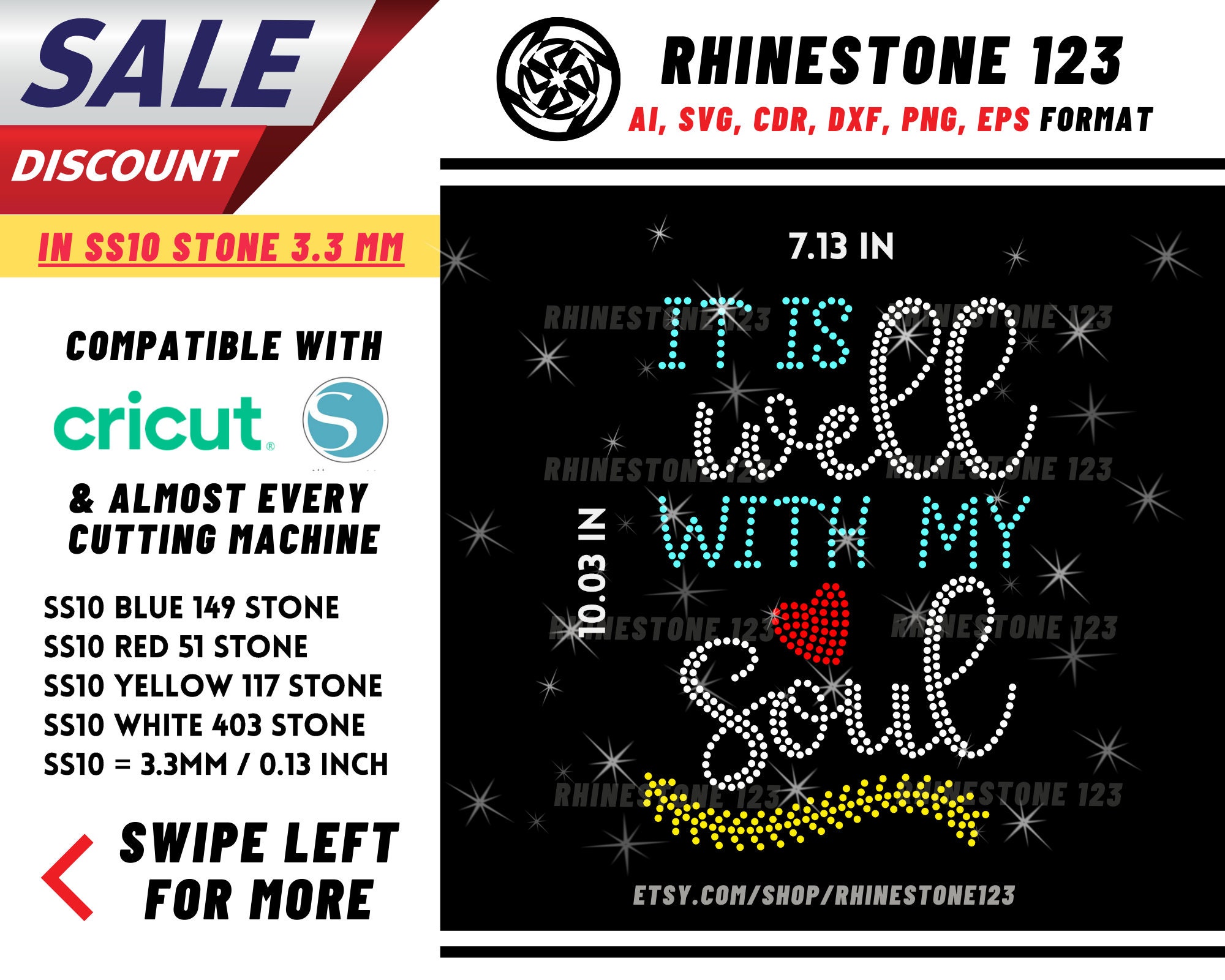 It is Well With My Soul Rhinestone Template, Cricut, Silhouette, Rhinestone  SVG, Rhinestone File for SS10, PNG, AI, Cdr, Dxf, Eps - Etsy Canada