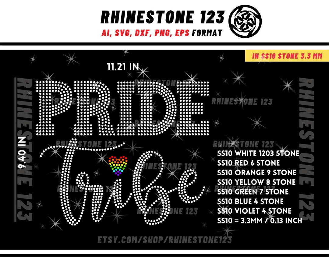 Pride Rhinestone Transfer Pride Tribe Rhinestone Template for Cricut Rhinestone Template Material ...