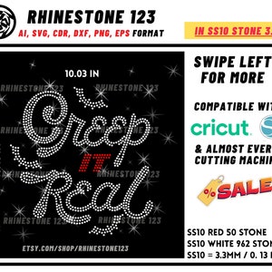 Creep It Real Rhinestone Template for Cricut rhinestone template material rhinestone SS10 Instant Download File svg eps png dxf ai cdr