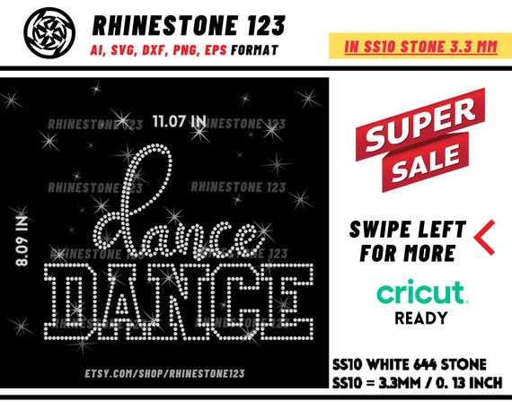 Dance Rhinestone Template for Cricut Rhinestone Template - Etsy