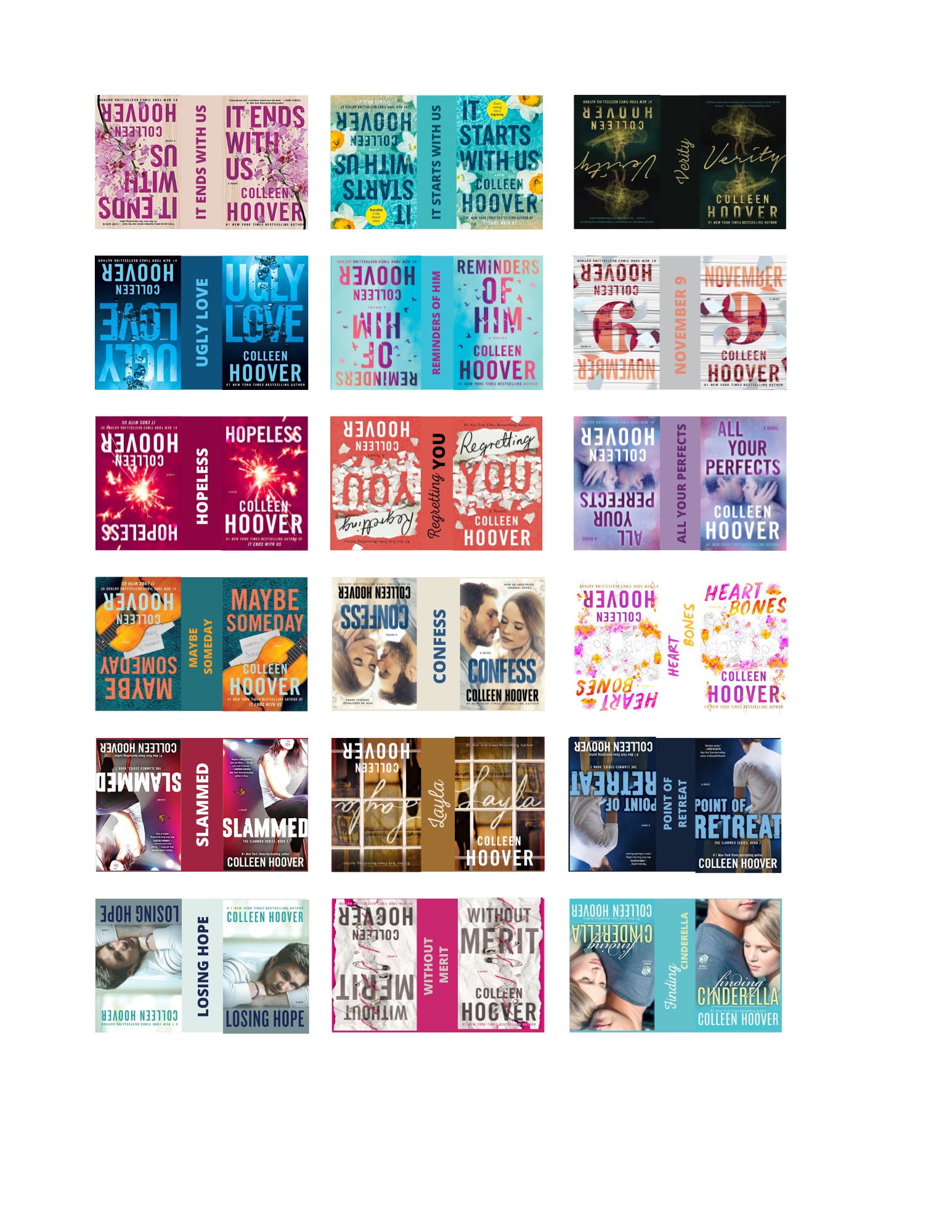 Colleen Hoover mini books printable